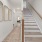 Wood railing stairs to the second level