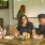 friends eat lunch at a table