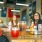 friends eat lunch at a table