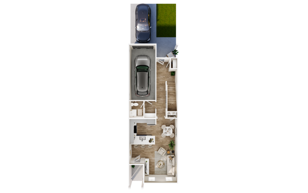 Square - Maple - 3 bedroom floorplan layout with 2.5 bathrooms and 1430 square feet (Floor 1)